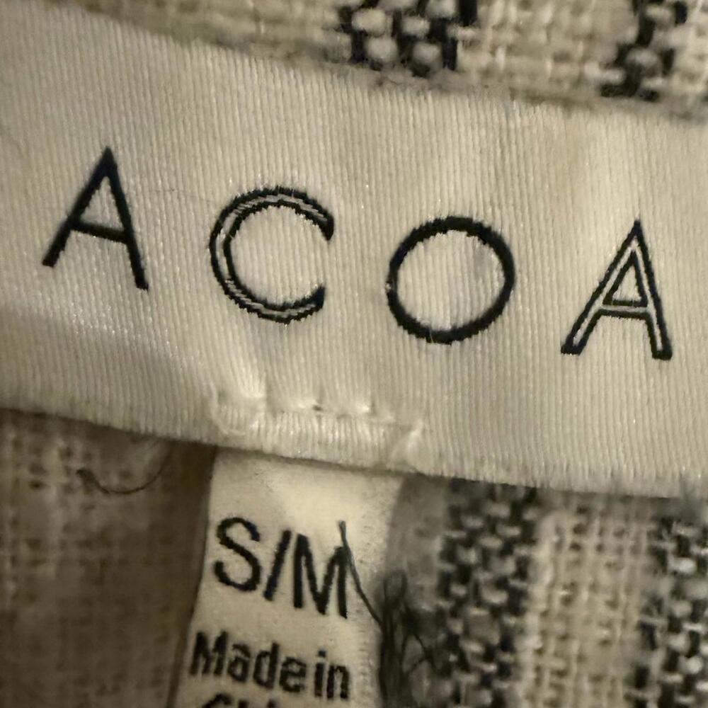 Acoa Plaid Collar Black/White Shacket - Picture 5 of 6